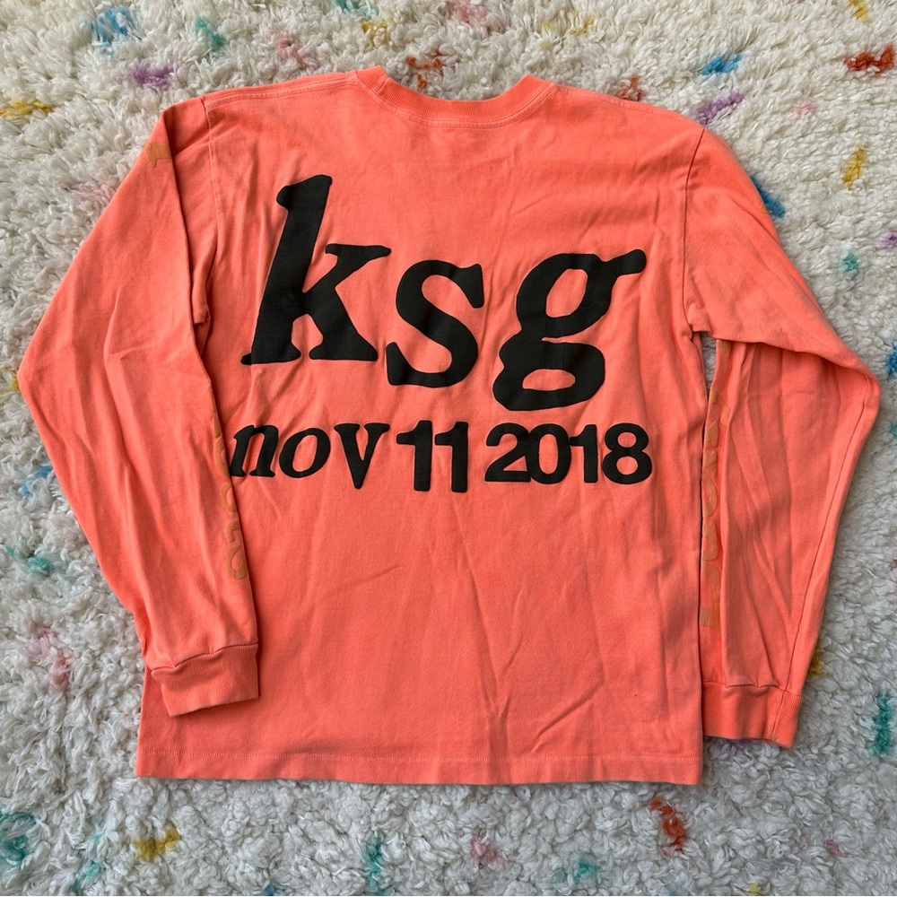 Cactus Plant Flea Market x Kids See Ghosts Long Sleeve Tee in Neon - Picture 6 of 9